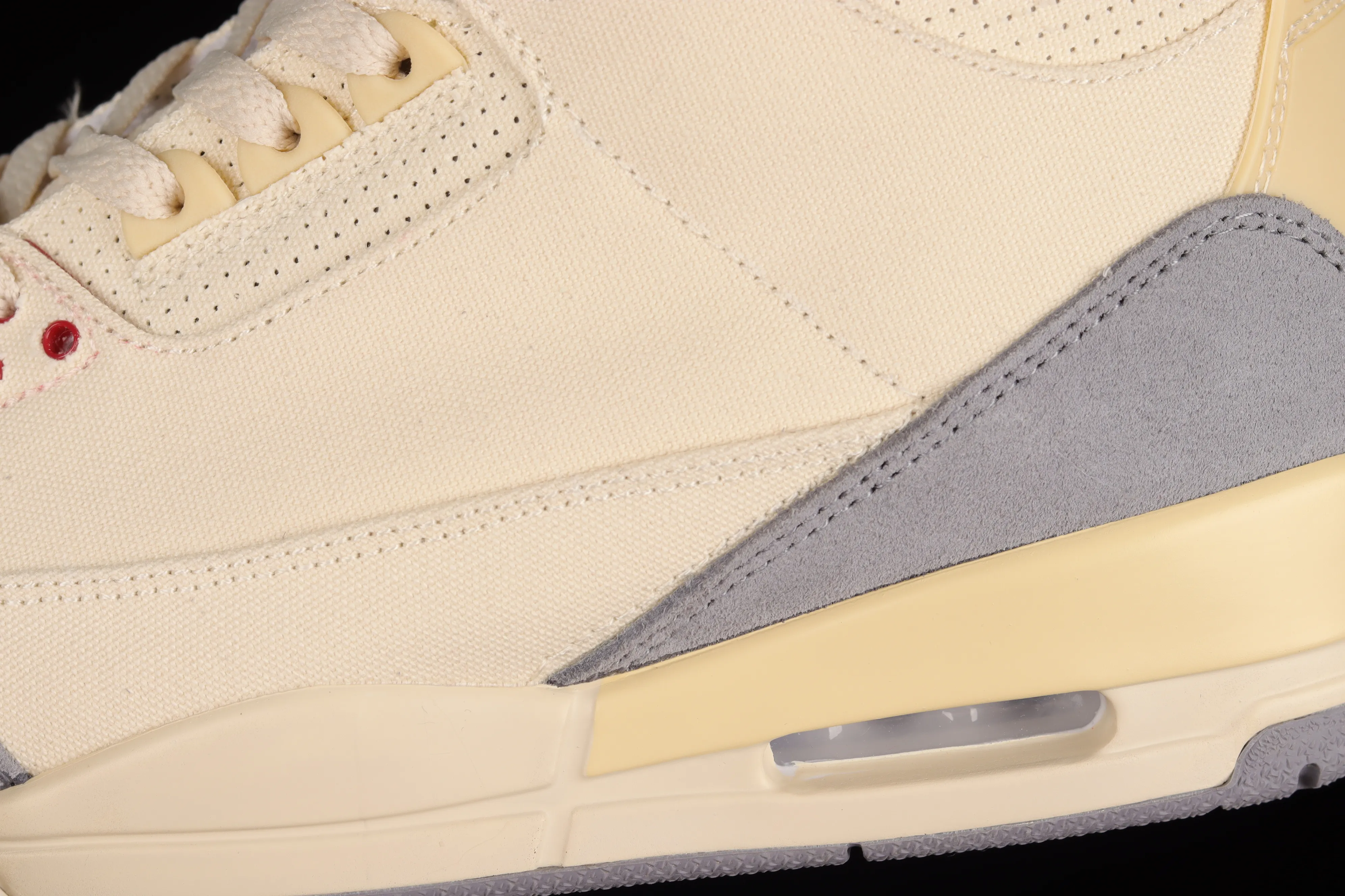 All categories Air Jordan Jordan series basketball shoes Air Jordan 3 cost-effective version Air Jordan 3 "Muslin" AJ3 Joe 3 cement gray canvas basketball shoes DH7139-100